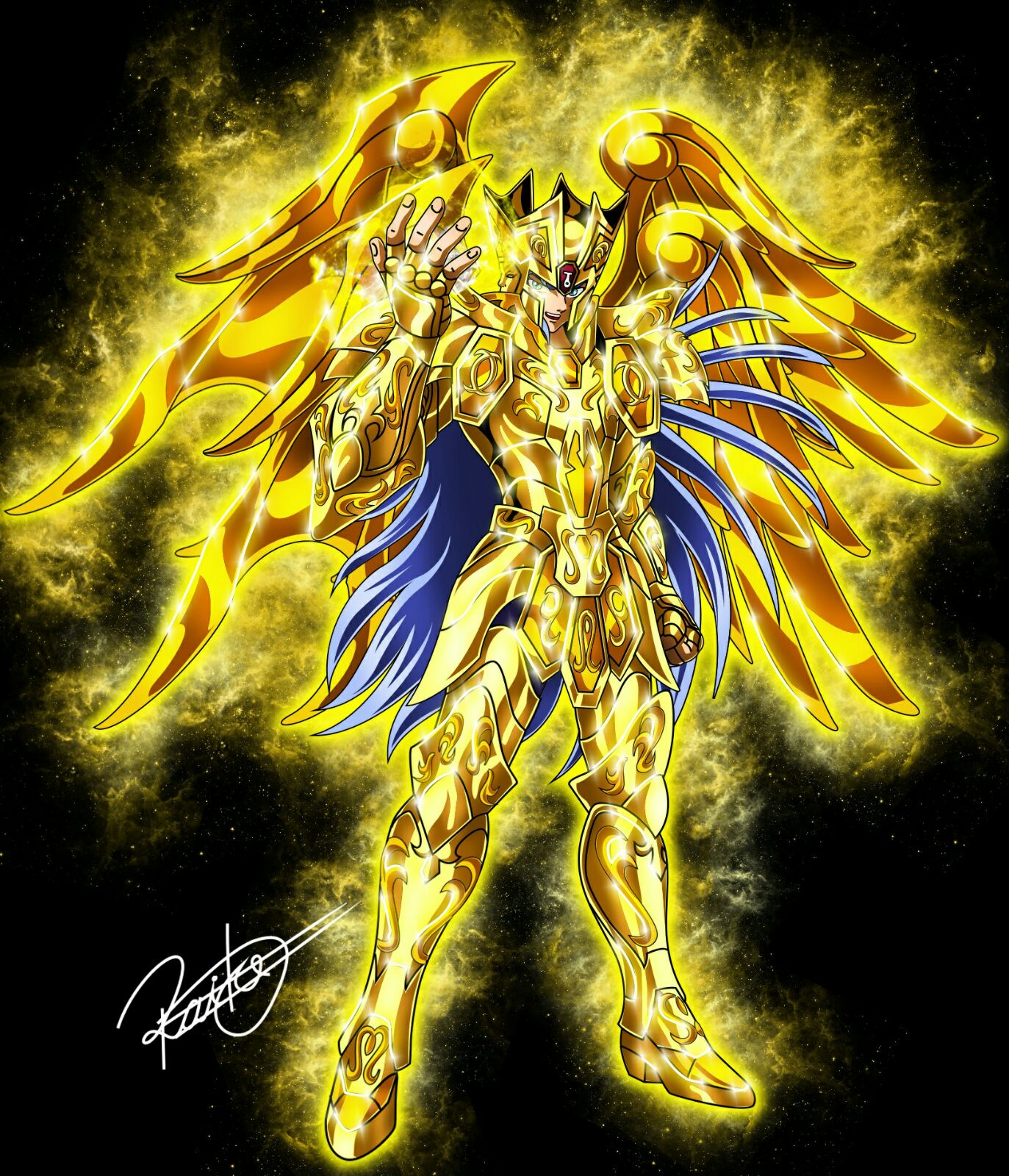 Gold Saints With God Cloth Existing Characters Fanarts By Lui Rayson Pharaon Website